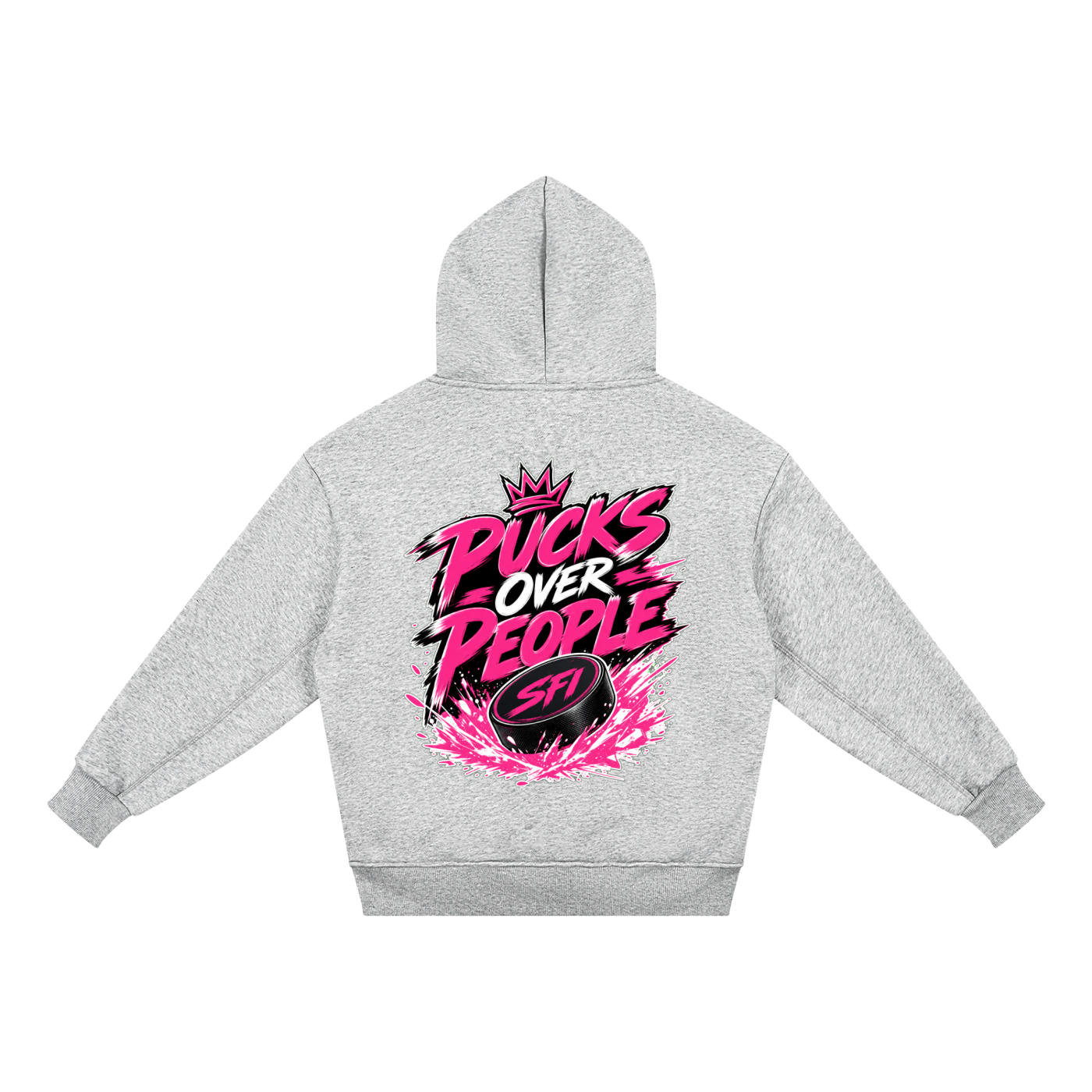 Girls Pucks Over People Fleece Hoodie
