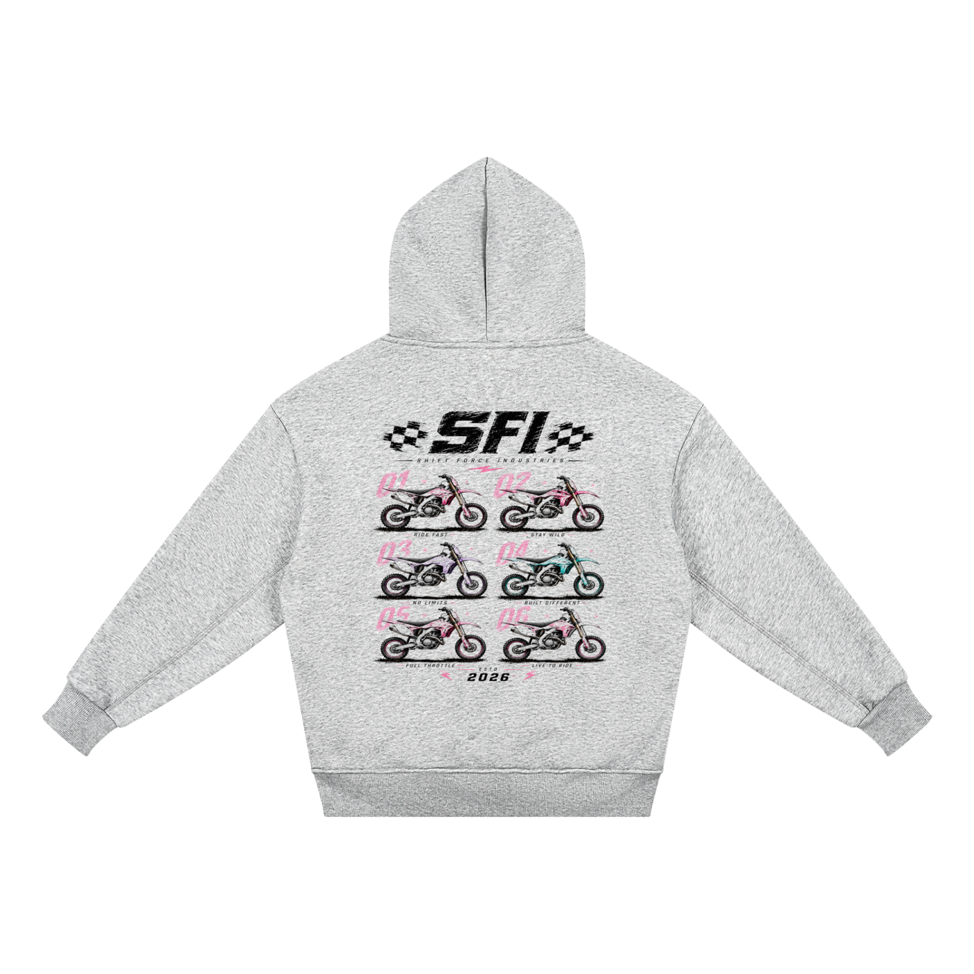 Girls Moto Lineup Fleece Hoodie