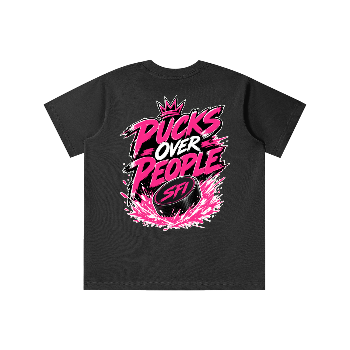 Girls Pucks Over People T-shirt