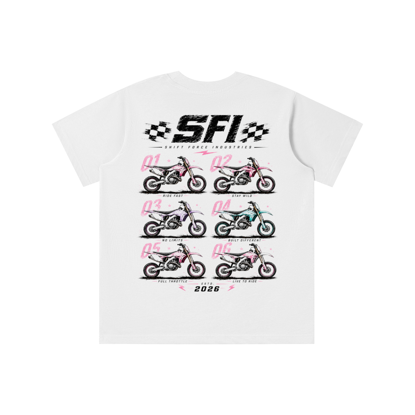 Girls Moto Lineup T-shirt