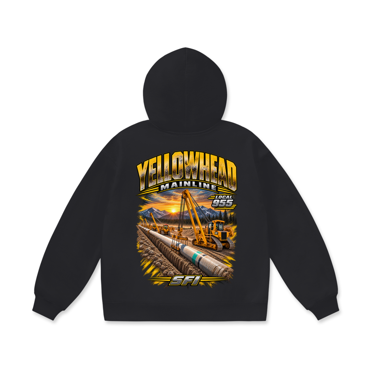Yellowhead Side Boom Fleece Hoodie