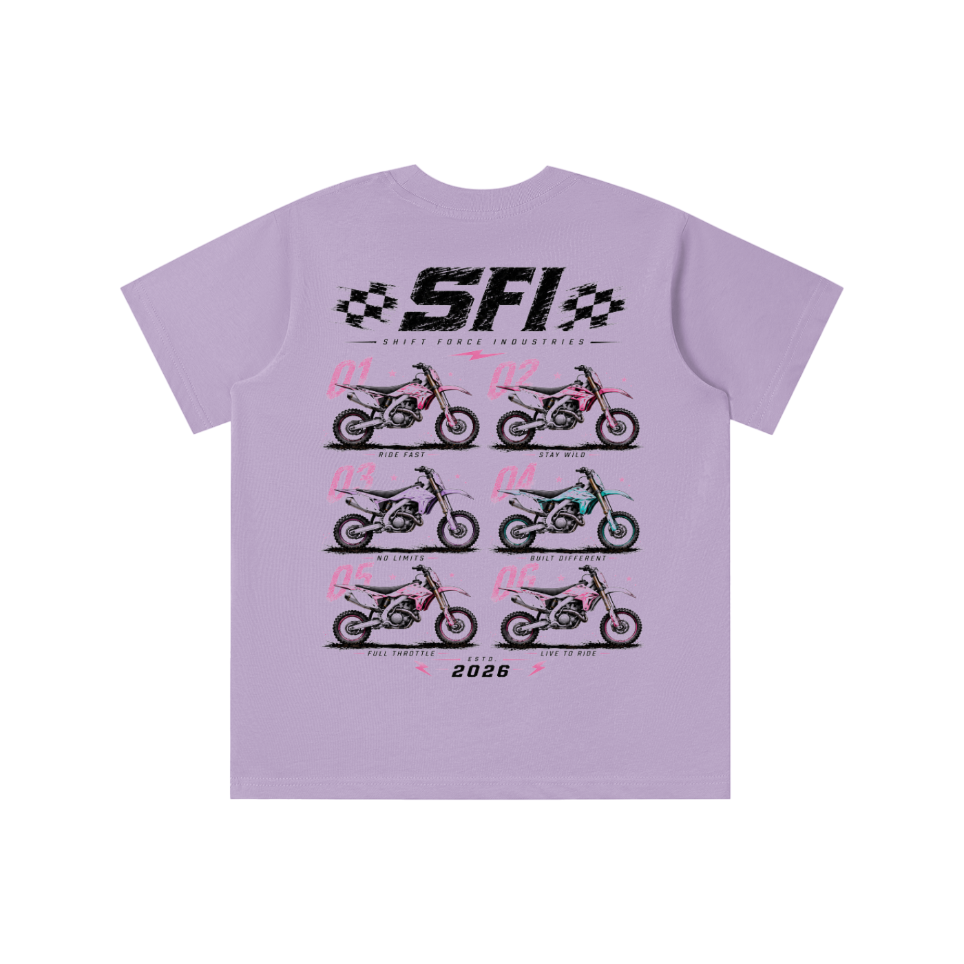 Girls Moto Lineup T-shirt