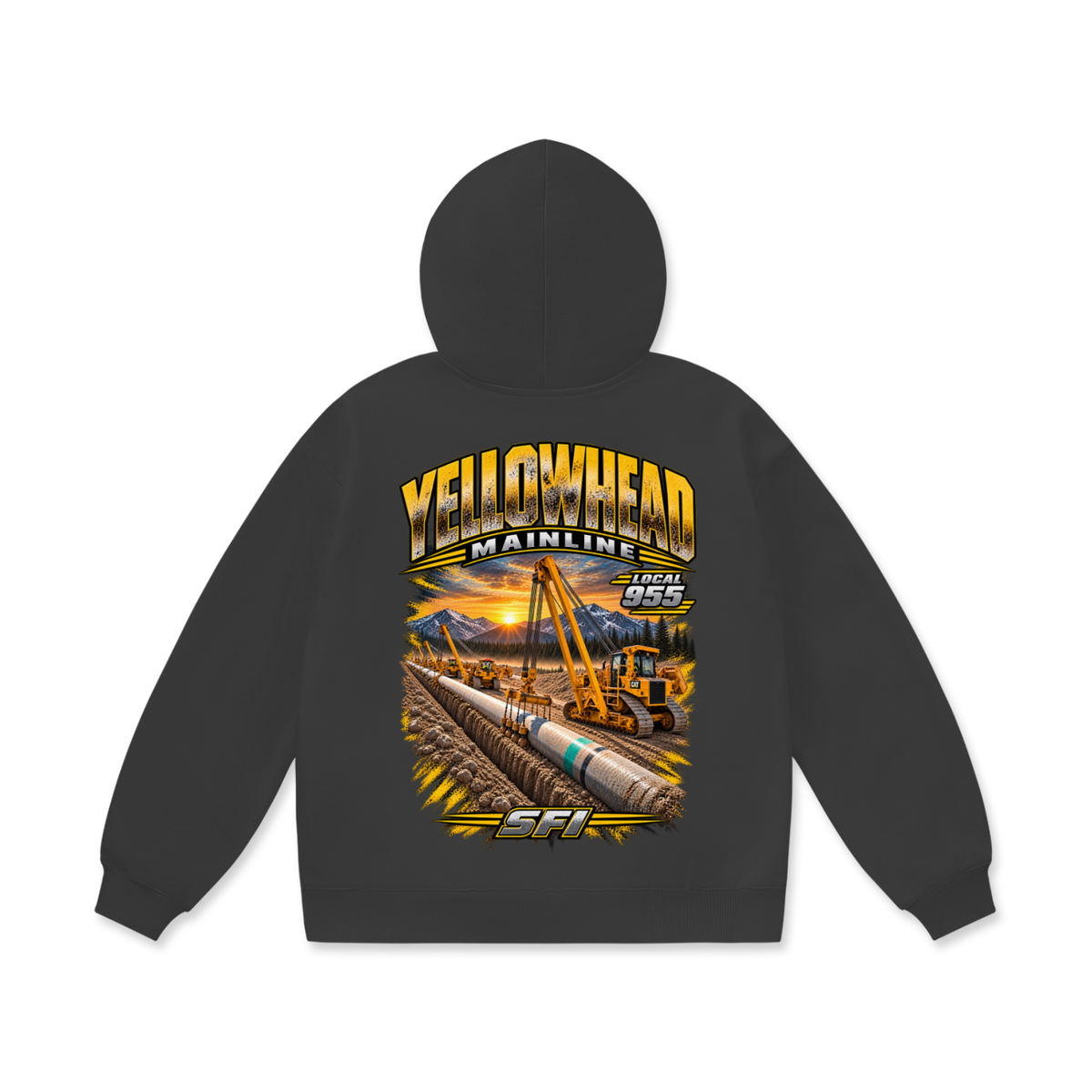 Yellowhead Side Boom Fleece Hoodie