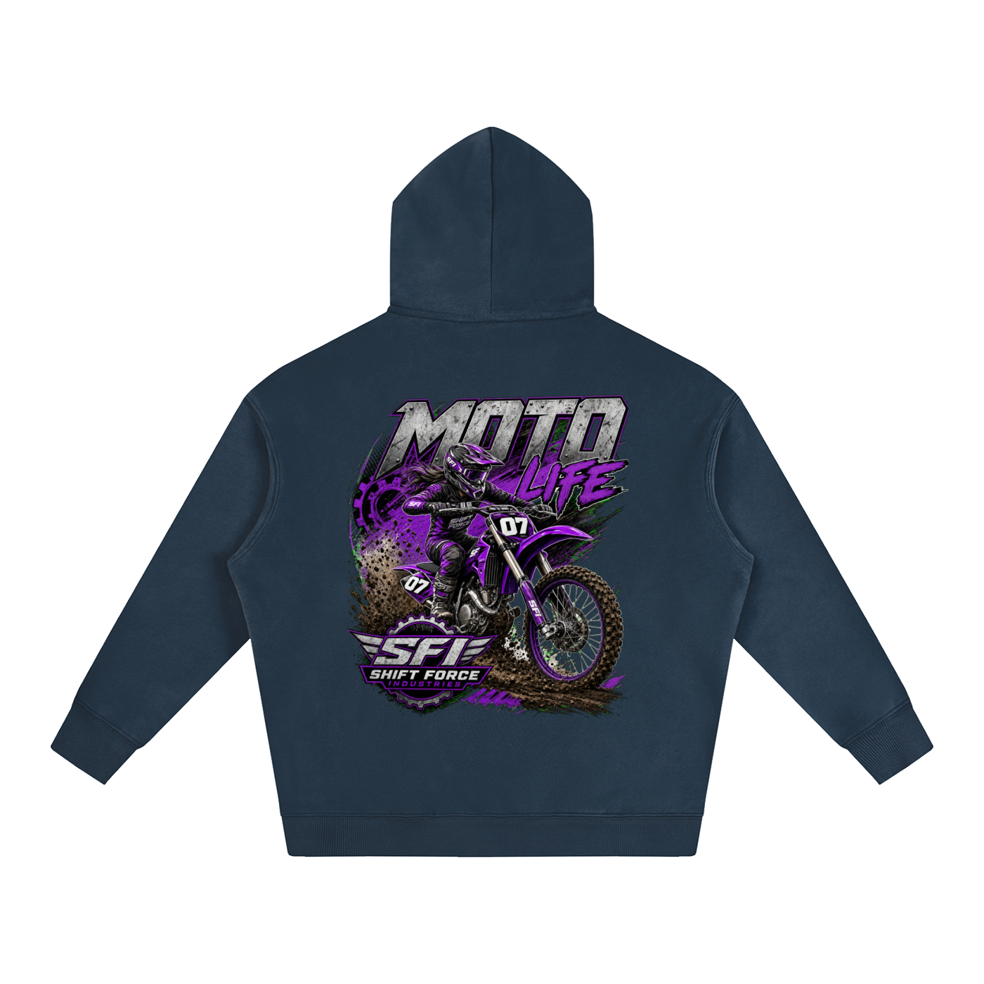Women's Moto Life Oversize Fleeced Hoodie