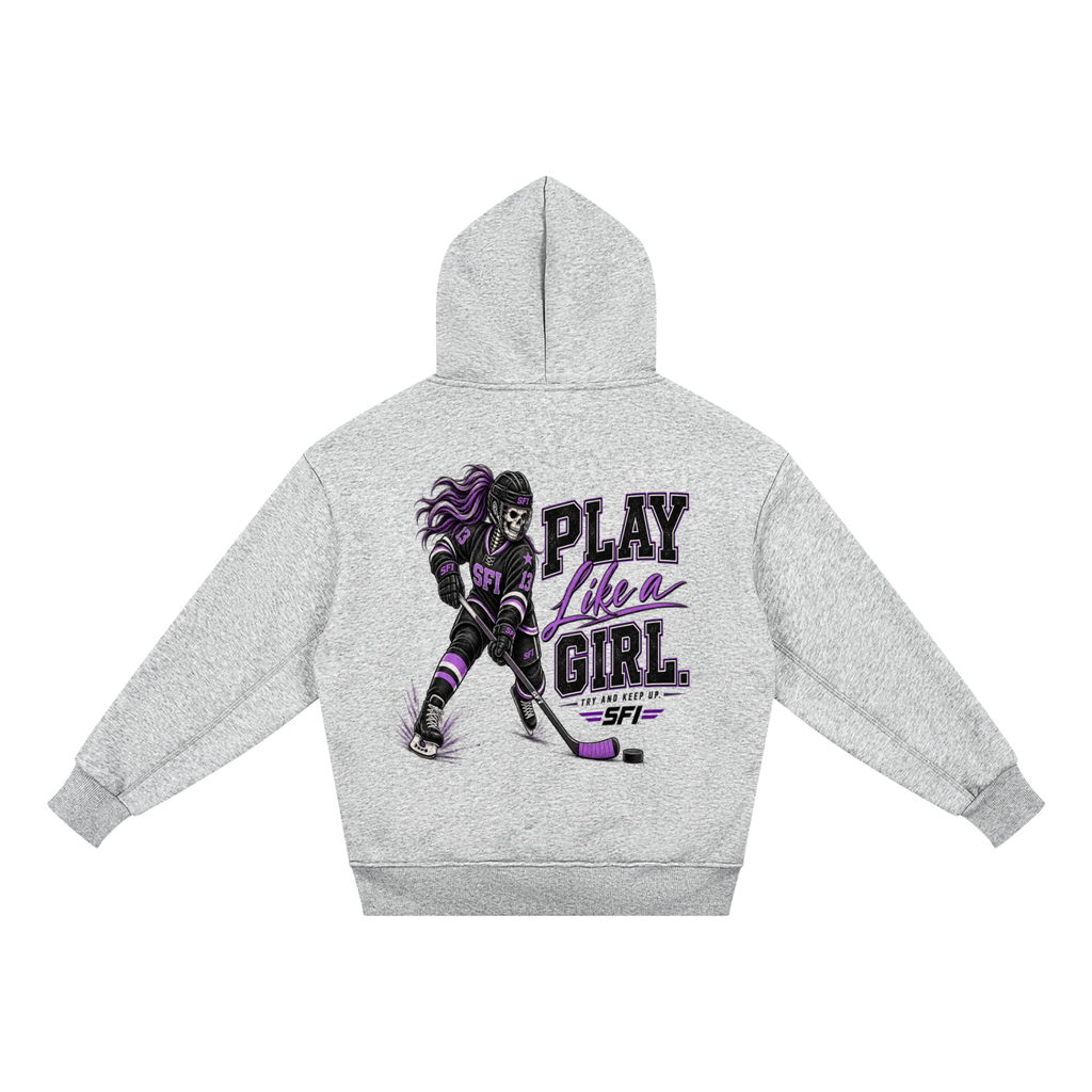 Girls Yeah I Play Like A Girl Fleece Hoodie
