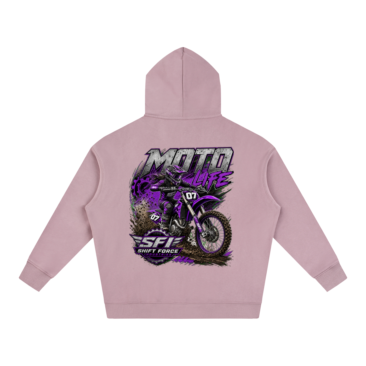 Women's Moto Life Oversize Fleeced Hoodie