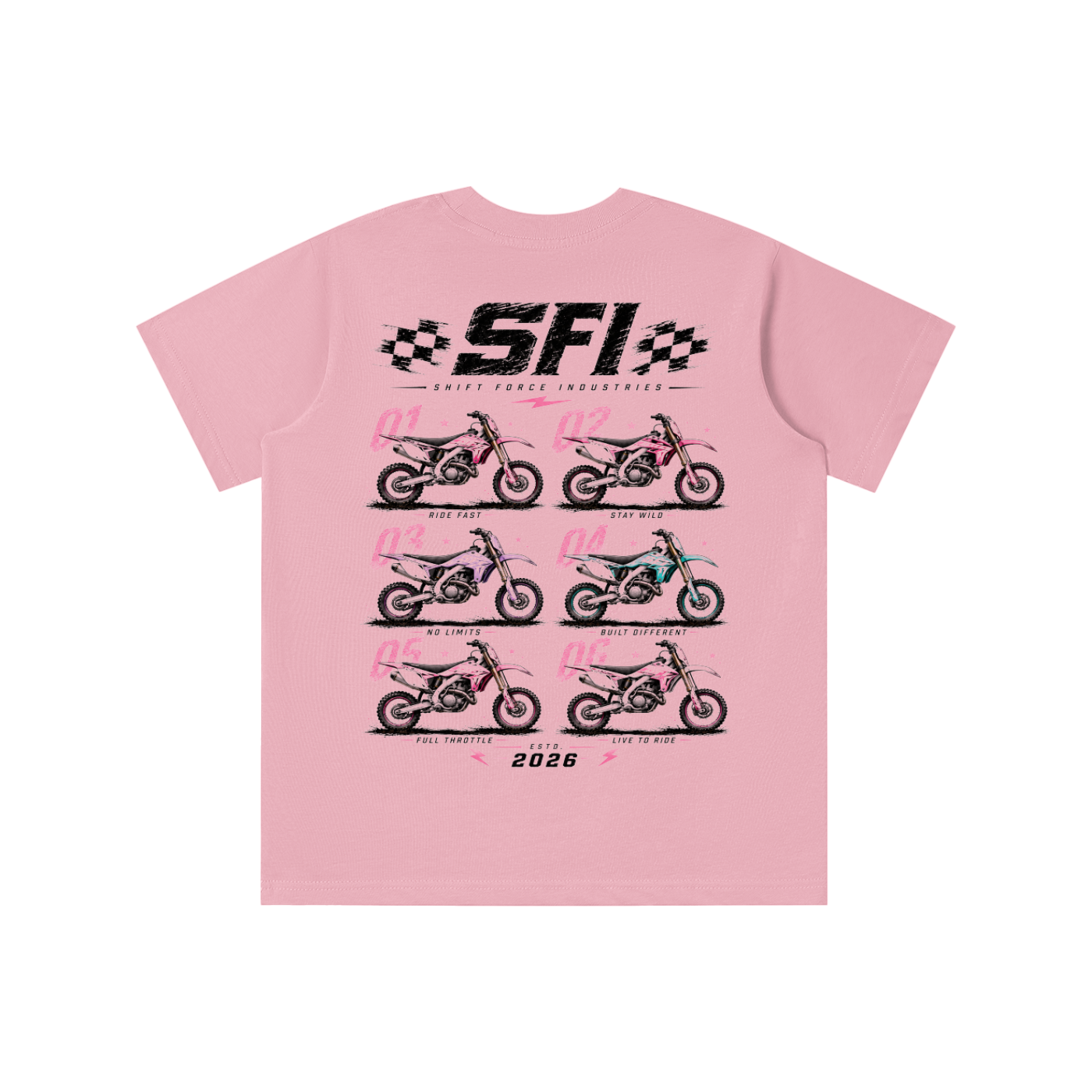 Girls Moto Lineup T-shirt