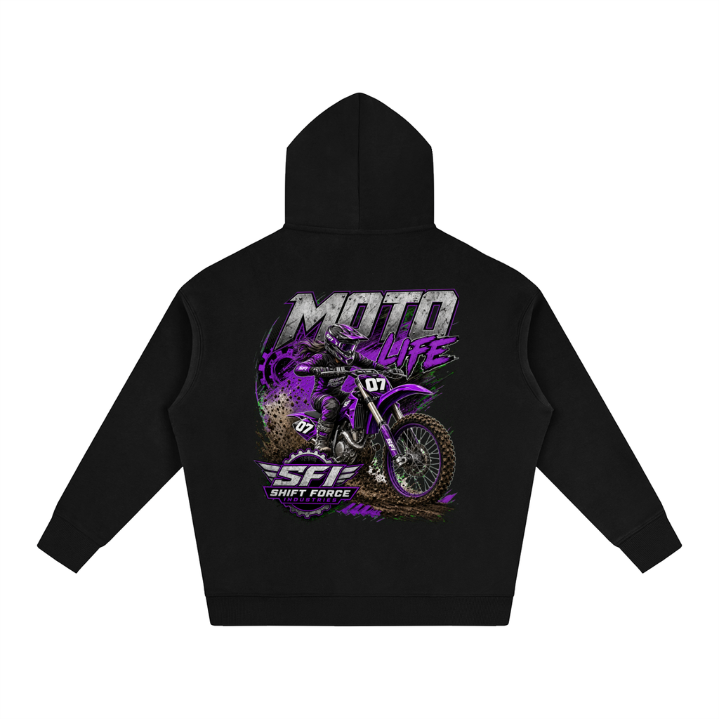Women's Moto Life Oversize Fleeced Hoodie