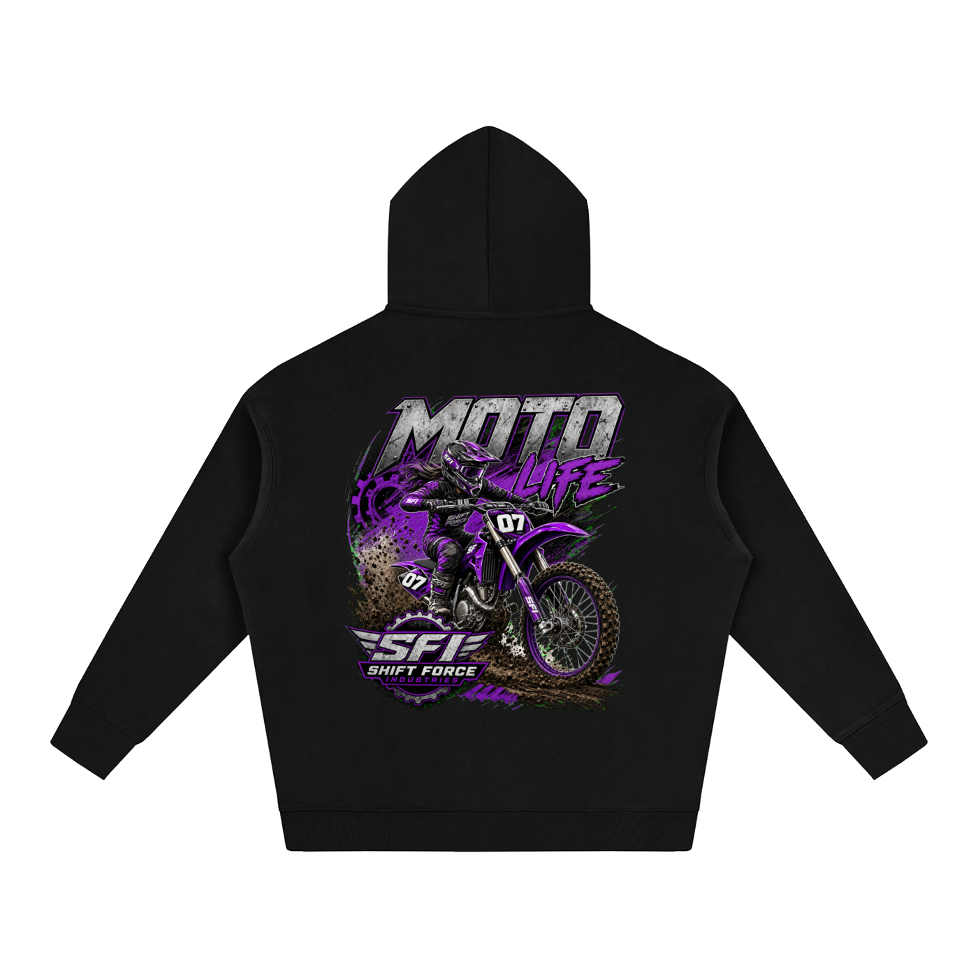 Women's Moto Life Oversize Fleeced Hoodie