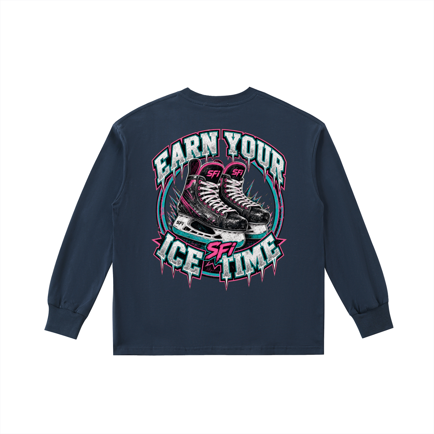 Girls Earn Your Ice Time Long-Sleeve Tee